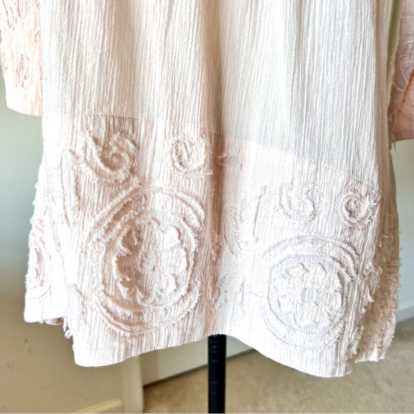 Sundance Embroidered 3/4 Sleeve Cotton High Low Boho Tunic Blouse—SZ. Small - Picture 3 of 14